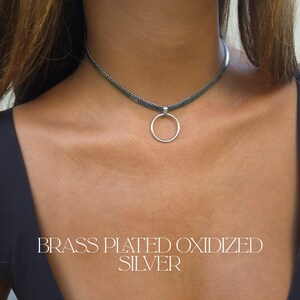 Discreet Sub Collar, Day Collar Necklace, Eternity Collar, Karma Necklace, Gold O Ring Collar Necklace