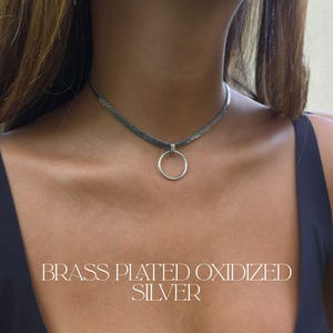 Discreet Sub Collar, Day Collar Necklace, Eternity Collar, Karma Necklace, Gold O Ring Collar Necklace