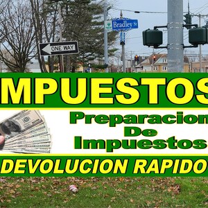 Letrero de vinilo del Servicio de Impuestos (español)