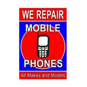 Reparamos carteles publicitarios de teléfonos móviles 24 "x 36"