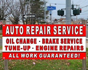 Auto Repair Service vinyl banner sign