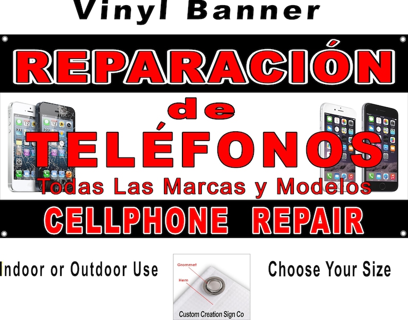 Reparacion De Telefonos spanish Cellphone Repair Vinyl Etsy