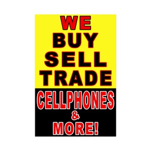 Comprar vender teléfonos móviles comerciales y más cartel publicitario cartel 24 "x 36"