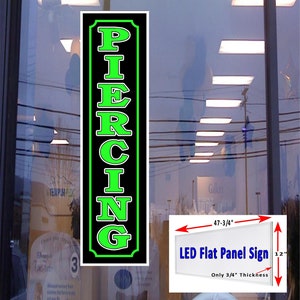 Señal de ventana de caja de luz de panel plano Led perforadora 48 "x 12"