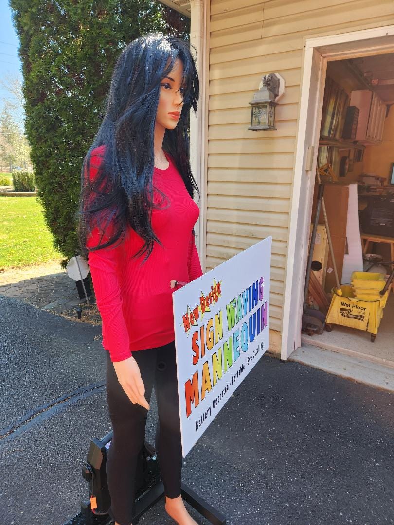 Mannequin Signs Sign Waving Mannequin Sign Spinner Advertising Display - Etsy