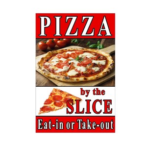 Cartel publicitario de pizza por porción, 24 "x 36"