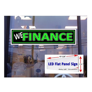 We Finance Led panel plano caja de luz ventana signo 48 "x 12"