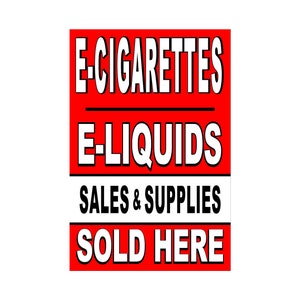 E cigarrillos E líquidos vendidos aquí cartel publicitario cartel 24 "x 36"
