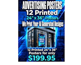 12x Advertising Poster Signs Your AI designs printed