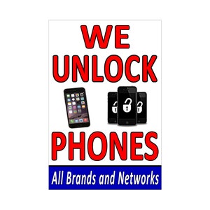 Desbloqueamos el cartel publicitario de teléfonos móviles 24 "x 36"