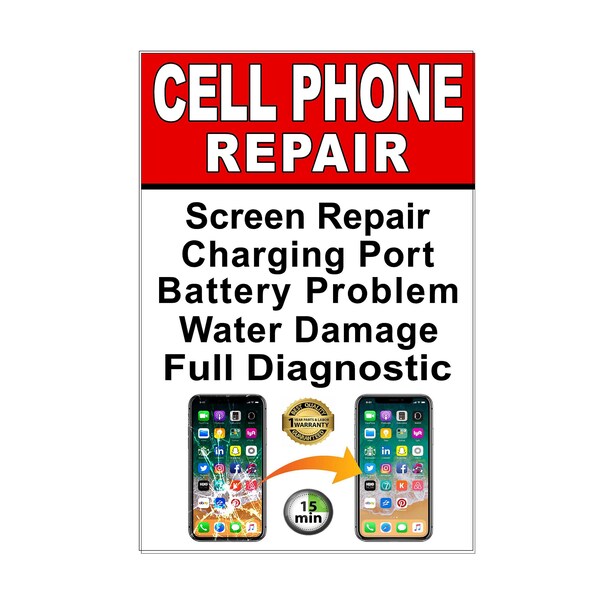 Repair. Call Sign Cell Repair Sign - Etsy