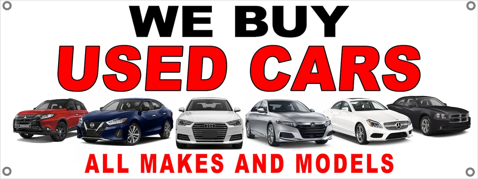 We Buy Used Cars All Makes and Models Vinyl Banner Sign Etsy