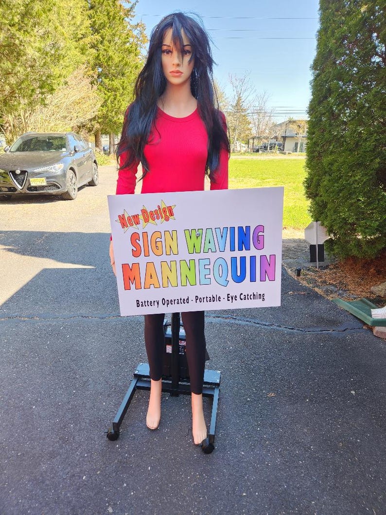 Mannequin Signs Sign Waving Mannequin Sign Spinner Advertising Display - Etsy