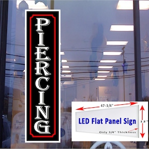 Señal de ventana de caja de luz de panel plano Led perforadora 48 "x 12"