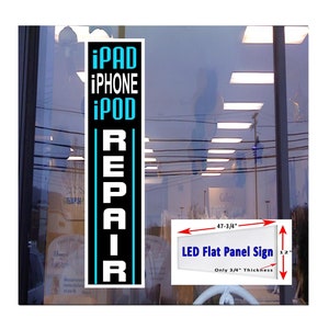 iPhone iPad iPod reparación Led panel plano caja de luz ventana signo 48 "x 12"
