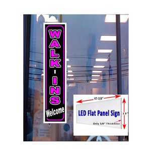 Walk-Ins Bienvenido Led panel plano caja de luz ventana signo 48 "x 12"
