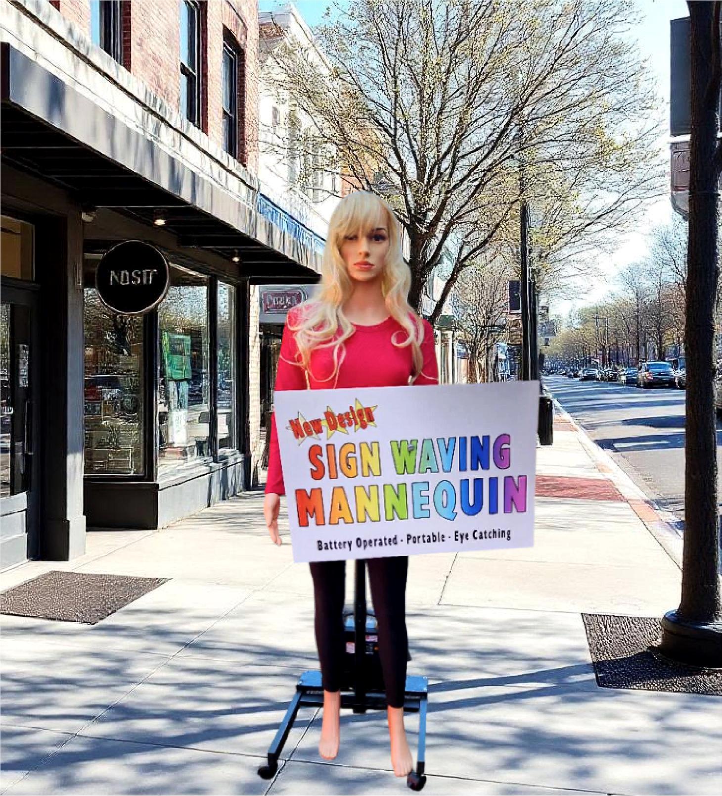 Mannequin Signs Sign Spinning Mannequin Battery Operated Portable Stand Outdoor Sign - Etsy
