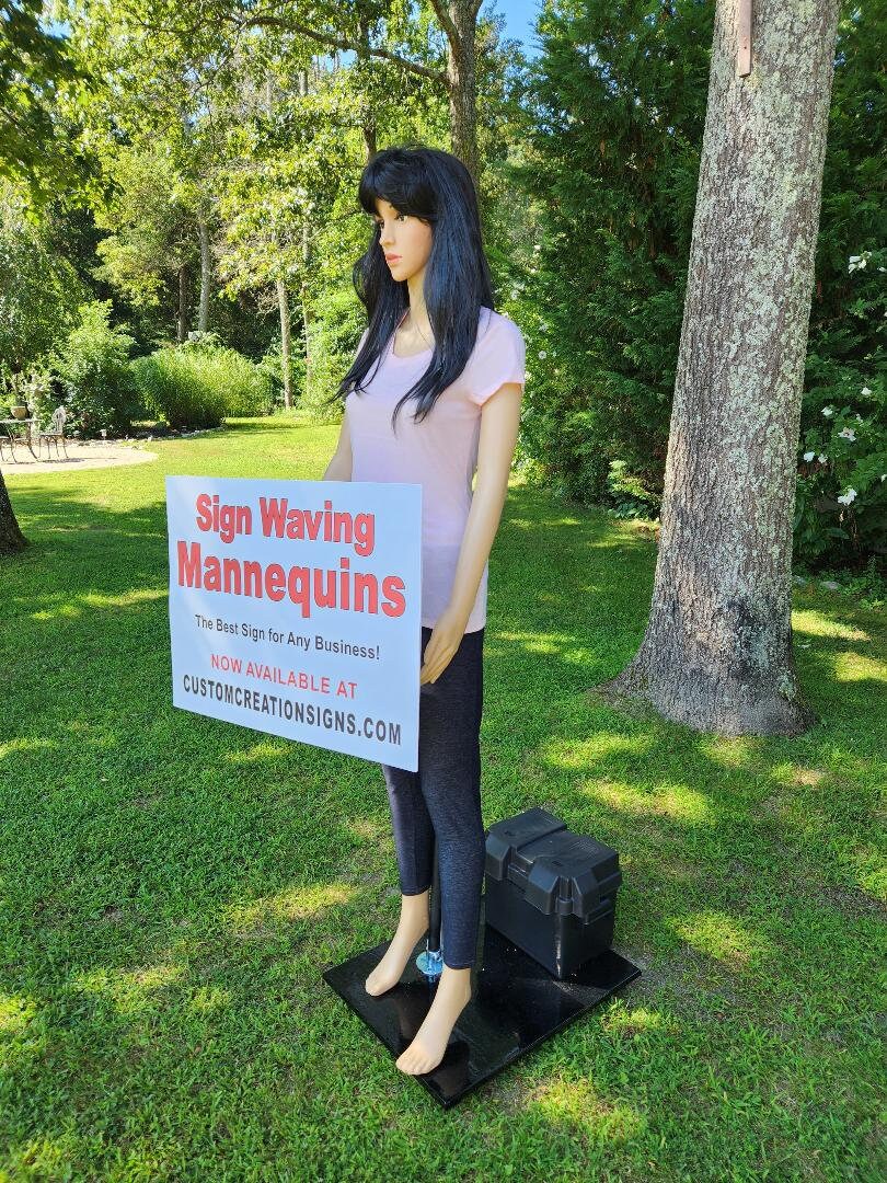 Mannequin Signs Sign Waving Mannequin Advertising Sign Spinner Display Battery - Etsy