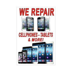 Reparamos Celulares tablets y más Cartel Publicitario 24"x36"