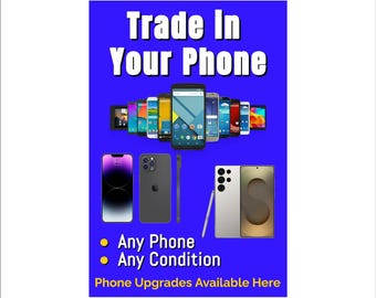 Cartel publicitario "Cambia tu teléfono" de 24" x 36"