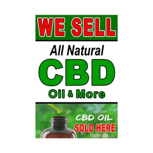 Vendemos aceite de CBD y más cartel publicitario, 24 "x 36"