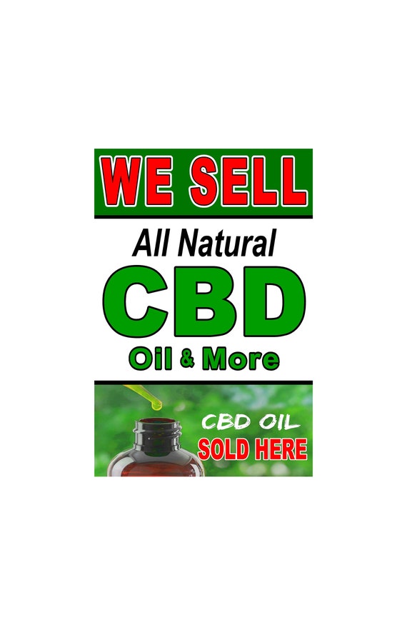 We Sell CBD oil and More Advertising Poster Sign Etsy