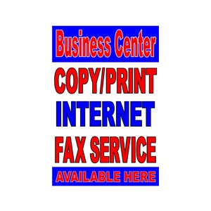 Cartel publicitario del servicio de fax por Internet, impresión de copia del centro de negocios, 24 "x 36"