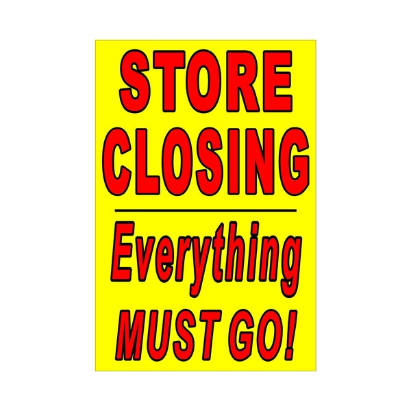 Store Sign Closing Etsy