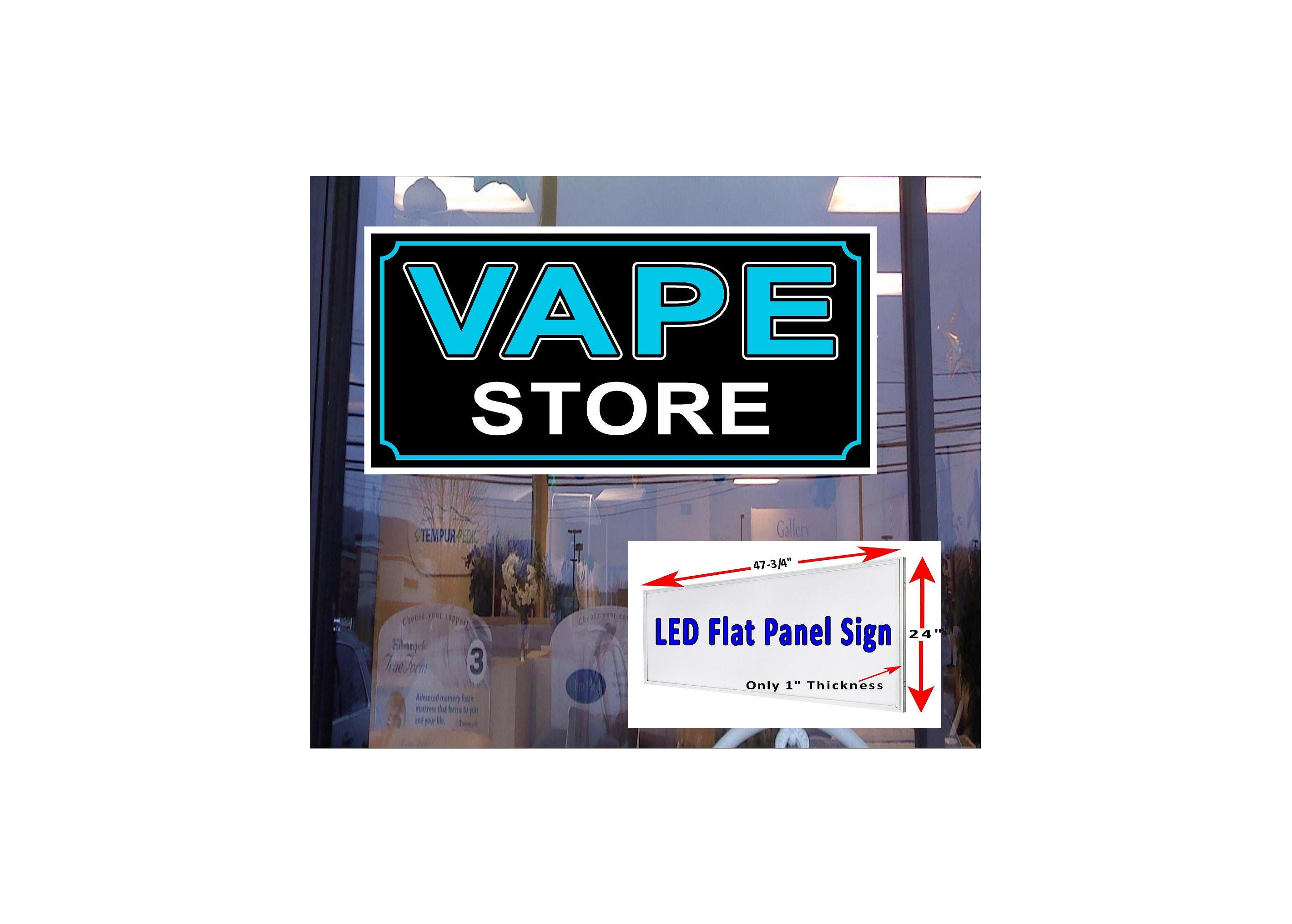 Vape Store Led Flat Panel Light Box Window Sign 48"x24" - Etsy Vape Store Led Flat Panel Light Box Window Sign 48"x24" - Etsy