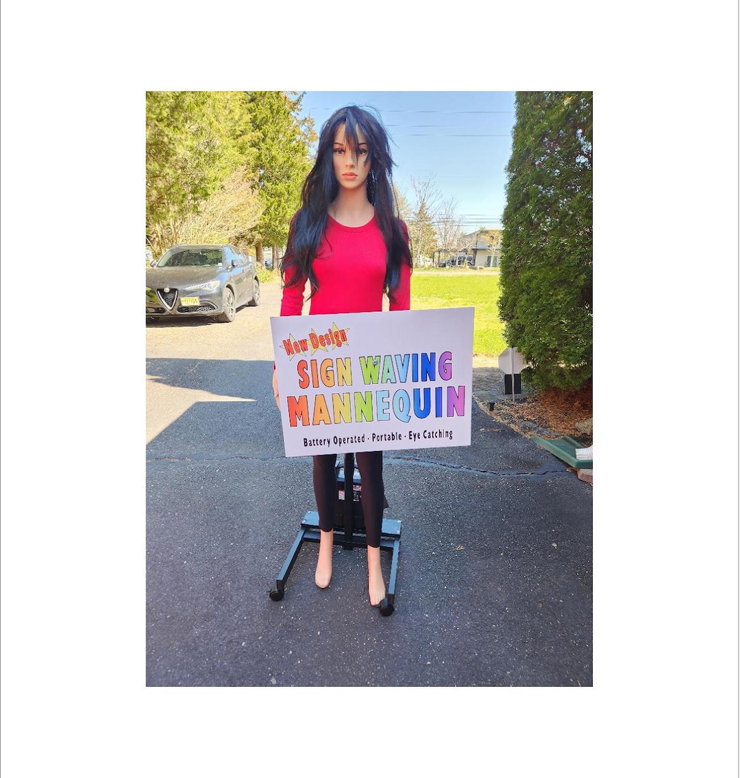 Mannequin Signs Sign Spinning Mannequin Advertising Display Battery Operated Portable ...