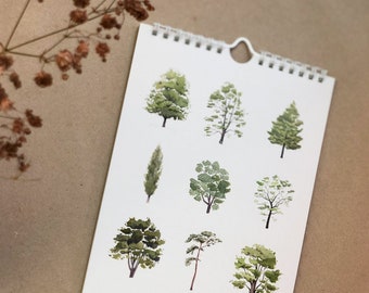 Birthday calendar with native trees - B-WARE - made of beautiful recycled paper, 10 percent of the proceeds go to nature conservation