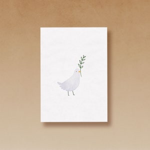 Paloma |  Postal hecha de papel 100% reciclado