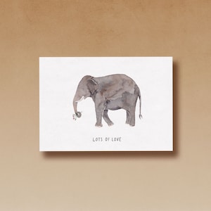 Cartolina per la celebrazione dell'elefante