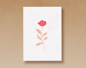 Rose | Postcard made from 100% recycled paper