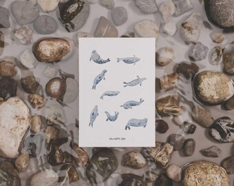 Sceaux | Oh joyeux jour | Carte postale aquarelle A6
