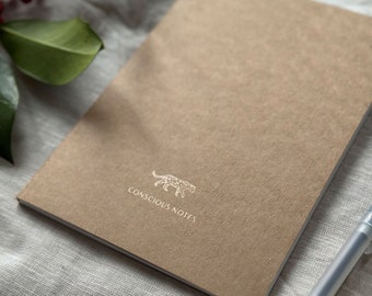 CONSCIOUS NOTES Notebook with endangered species made from 100% recycled paper