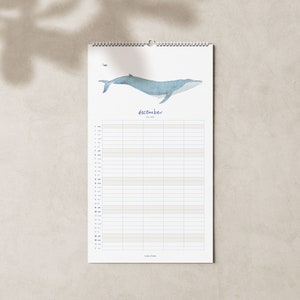 2024 calendar with whales A3 narrow for families or shared apartments made of beautiful recycled paper, 10 percent of the proceeds go to whale and dolphin protection image 10