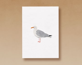 Herring Gull postcard printed on high-quality recycled paper