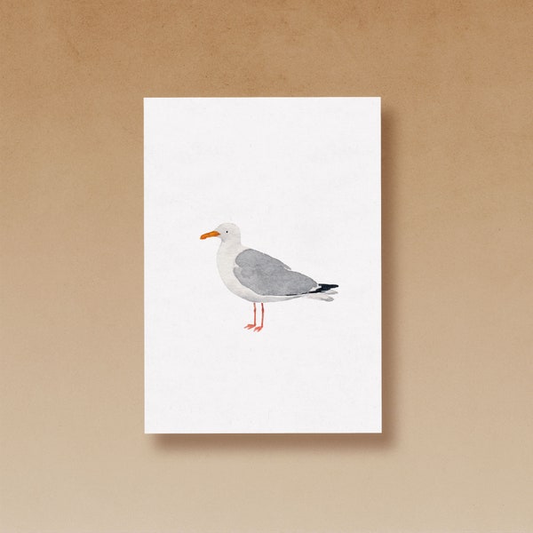 Herring Gull postcard printed on high-quality recycled paper