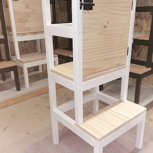 Montessori Learning Tower / Children&#39;s Step Stool / Stool / Handmade Montessori Observation Tower