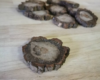 Lot de 10 Rondins / Rondelles de bois de Vigne