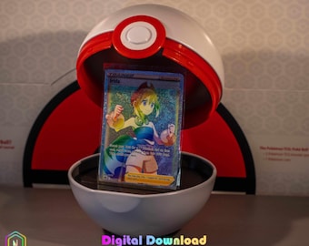 Pokéball blikken kaarthouder 3MF-map | PSA, toploader (digitale download)
