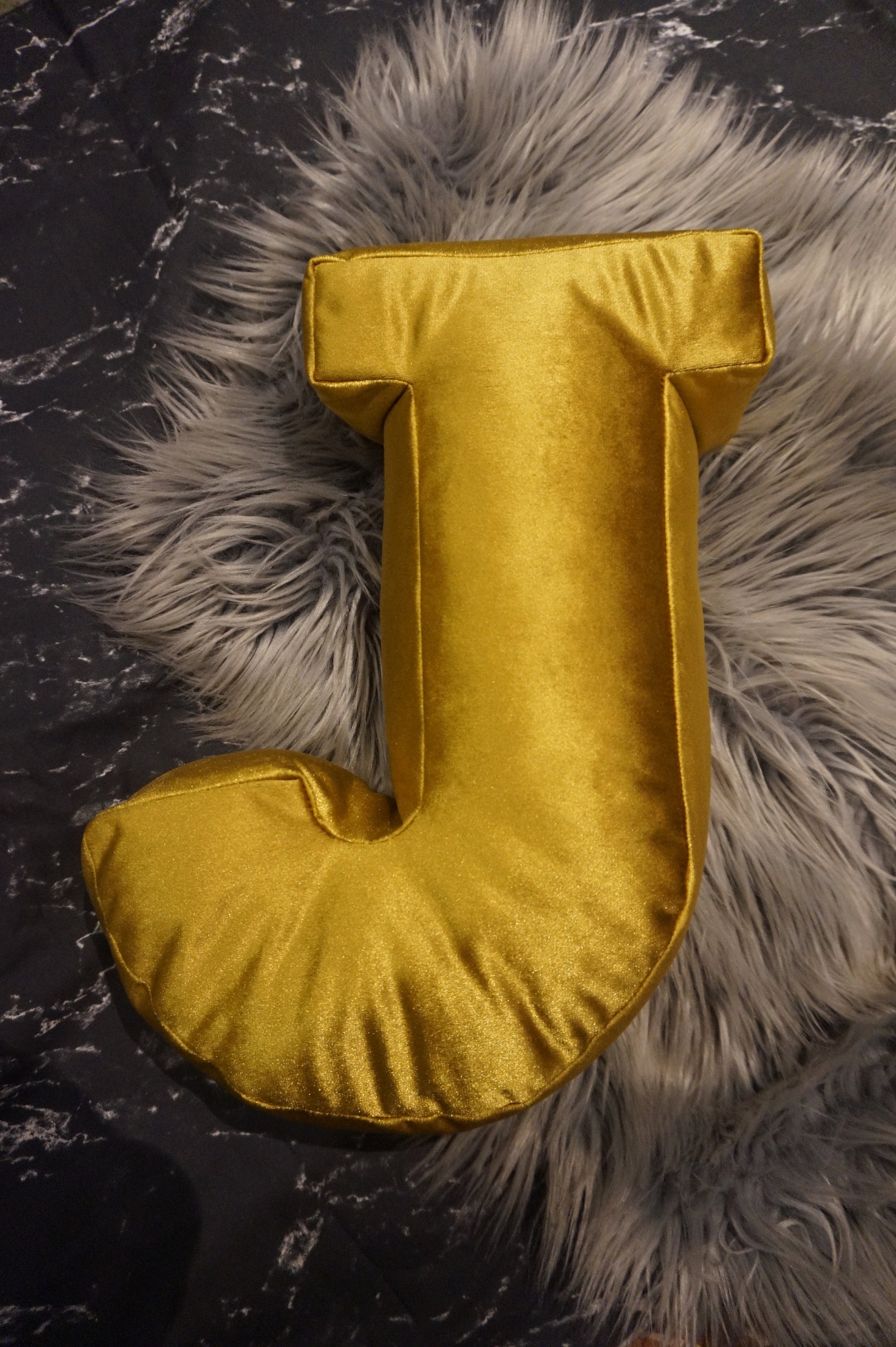 Velvet Letter Pillow/ Velvet Alphabet Pillow / Gold Letter Etsy