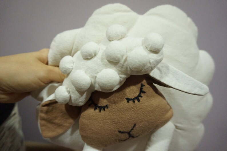 Soft sheep pillow nursery decor Cute Cartoon Sheep Plush Etsy