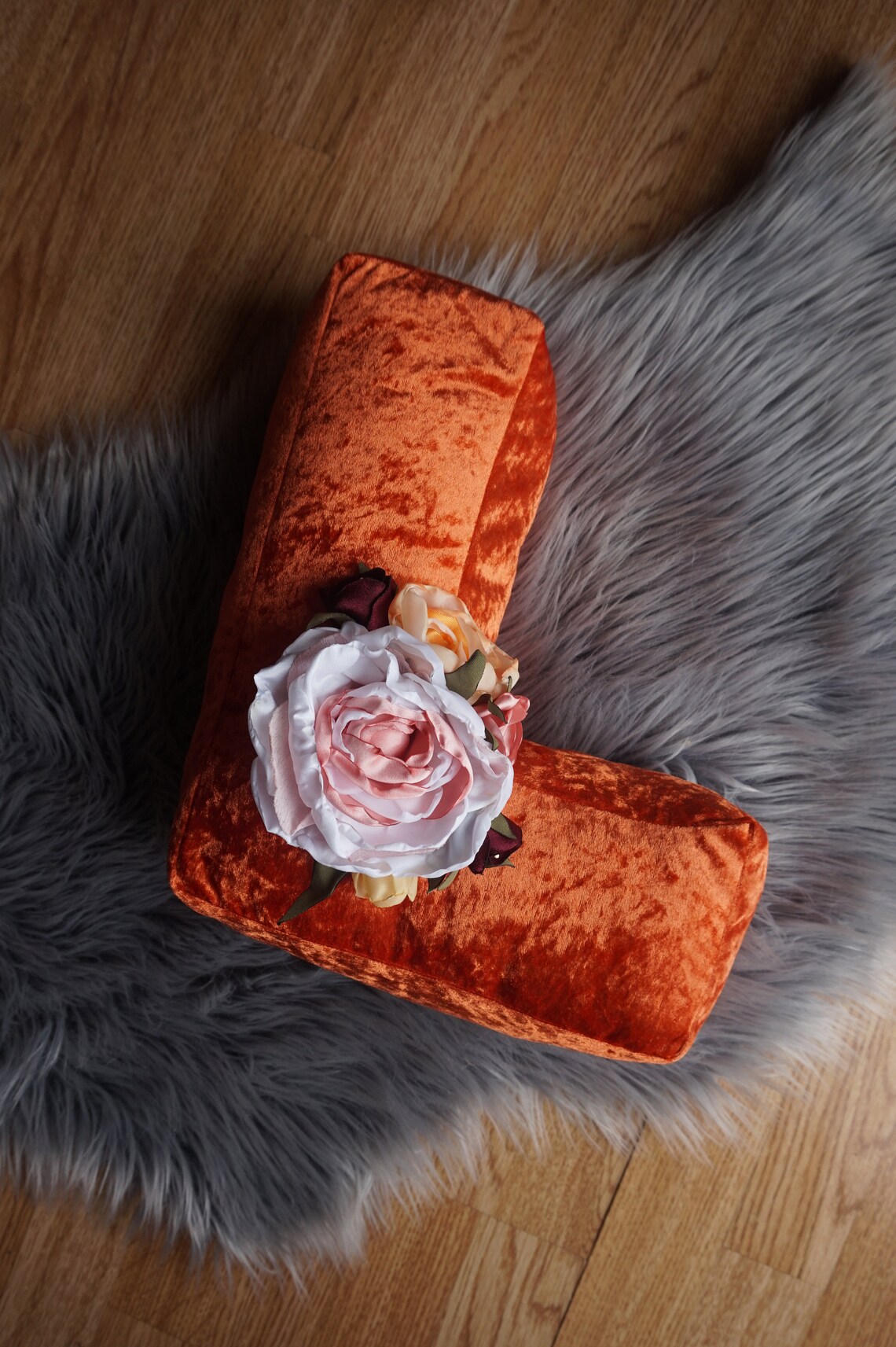 Crushed Velvet Letter Pillow/ L Velvet Alphabet Pillow /soft Etsy