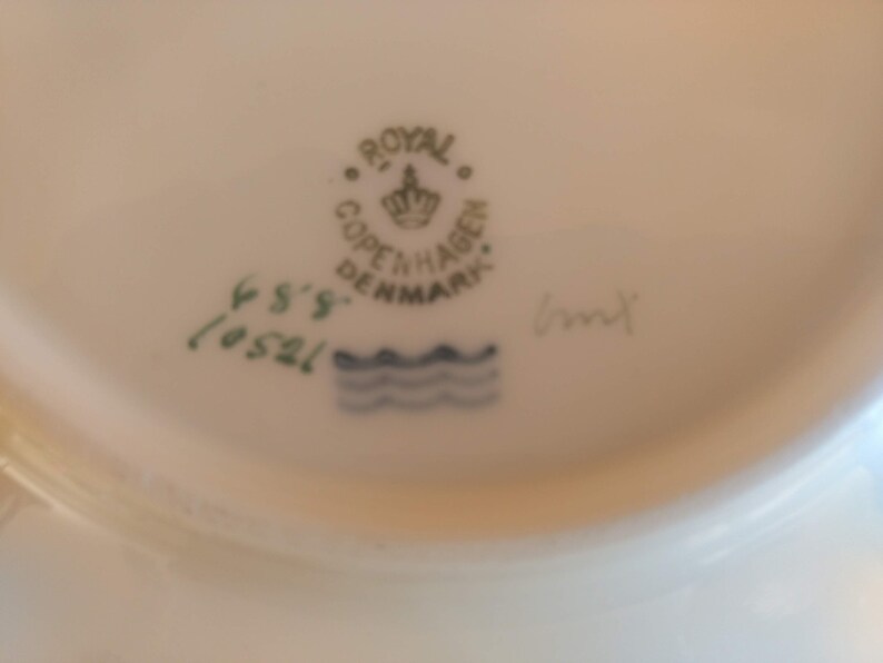 ROYAL COPENHAGEN fine china brown rose salad plate