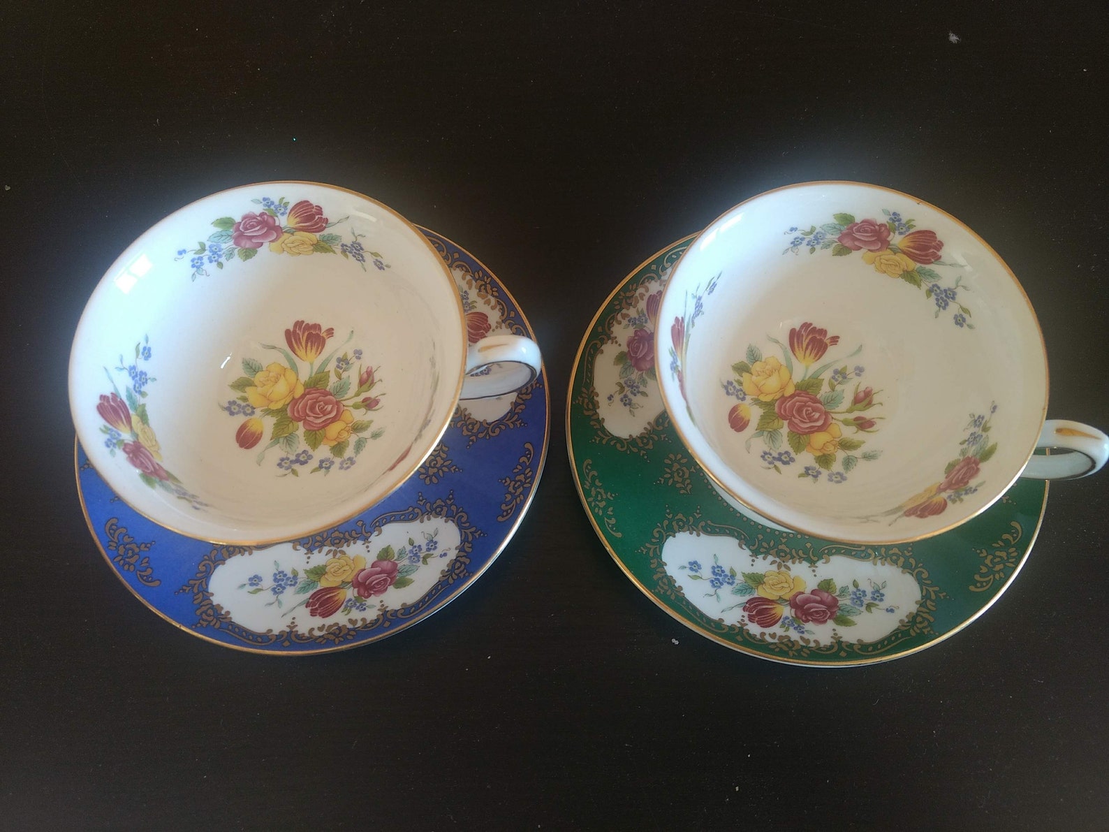 2 DUCHESS Fine Bone China Tea Cups and Saucers Etsy UK