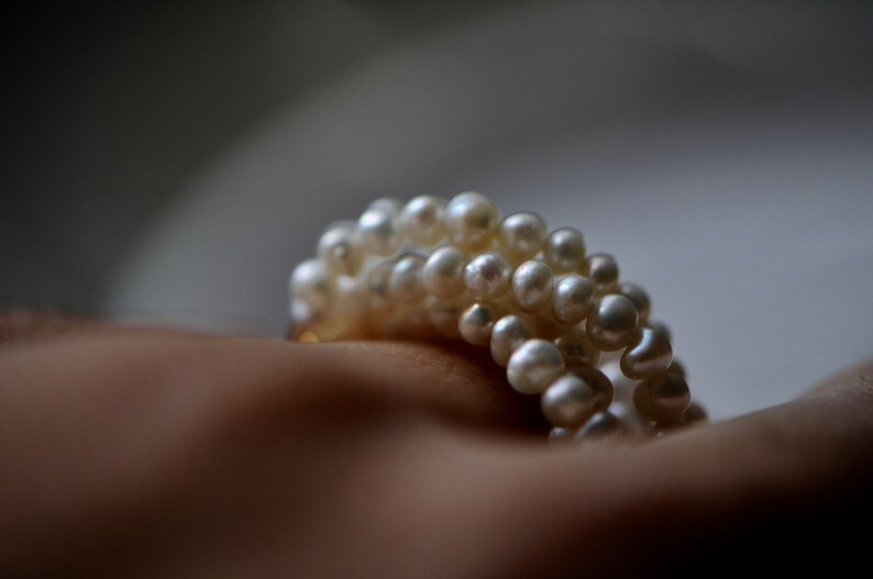 Pearl Ring 14K Goldfilled Natural freshwater pearls Vintage chic