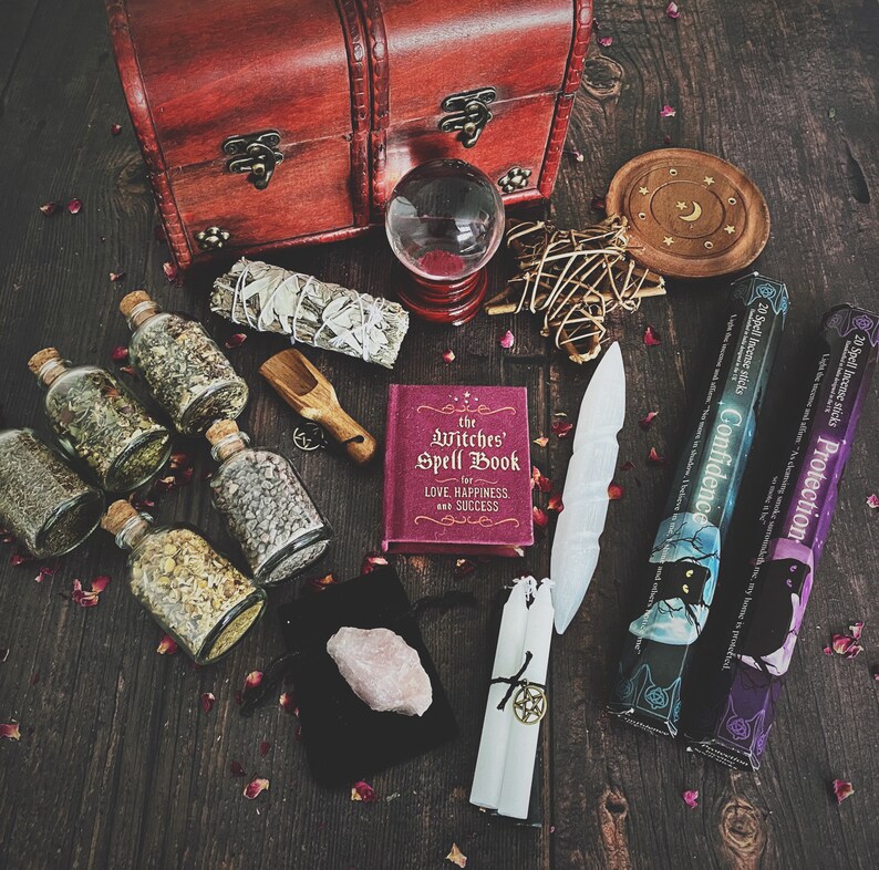 Witches Spell Chest Gift Set Witchcraft & Wicca Altar Etsy
