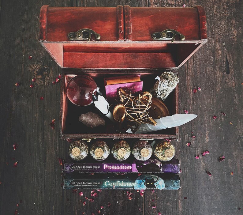 Witches Spell Chest Gift Set Witchcraft & Wicca Altar Etsy